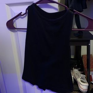 Black halter crop top